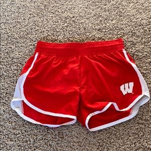 Red badger running shorts